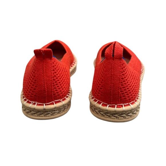 NEW Rothy’s The Espadrille Red Hot Jute Cushion Slip On Knit Flat Comfort Size 8 - Picture 6 of 12